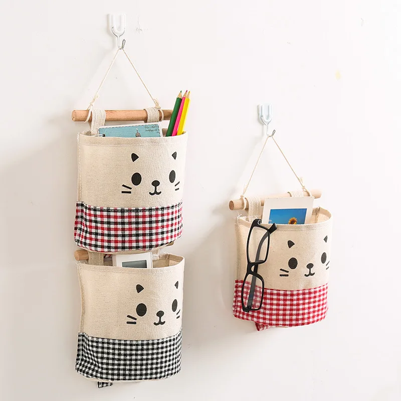 

Wall Hanging Storage Bag Book Magazine Phone Holder Mounted Wardrobe Hang Pouch Cosmetic Toys Organizer