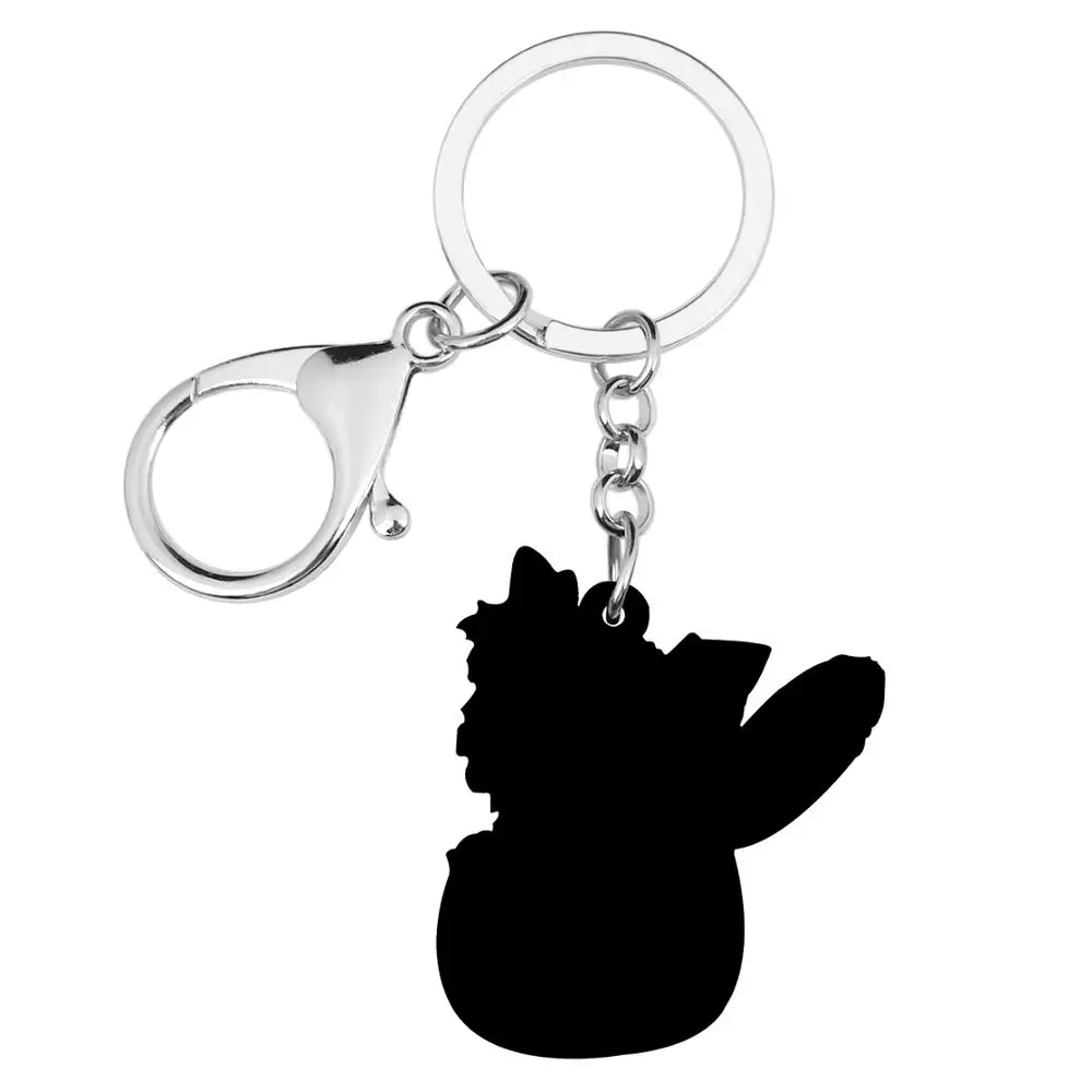 Bonsny Acrylic Brown Cute Yorkshire Dog Keychains Key Ring Pet Animal Key Chain Jewelry For Women Kids Girls Gift Car Accessory