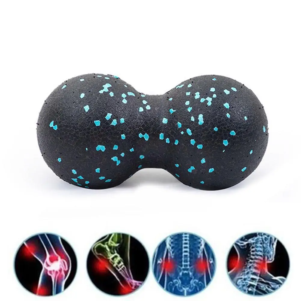 Yoga Massage Roller Ball Peanut Double Lacrosse Spiky Ball Myofascial Balls For Plantar Fasciitis Mobility Back Foot Pain R C5D6