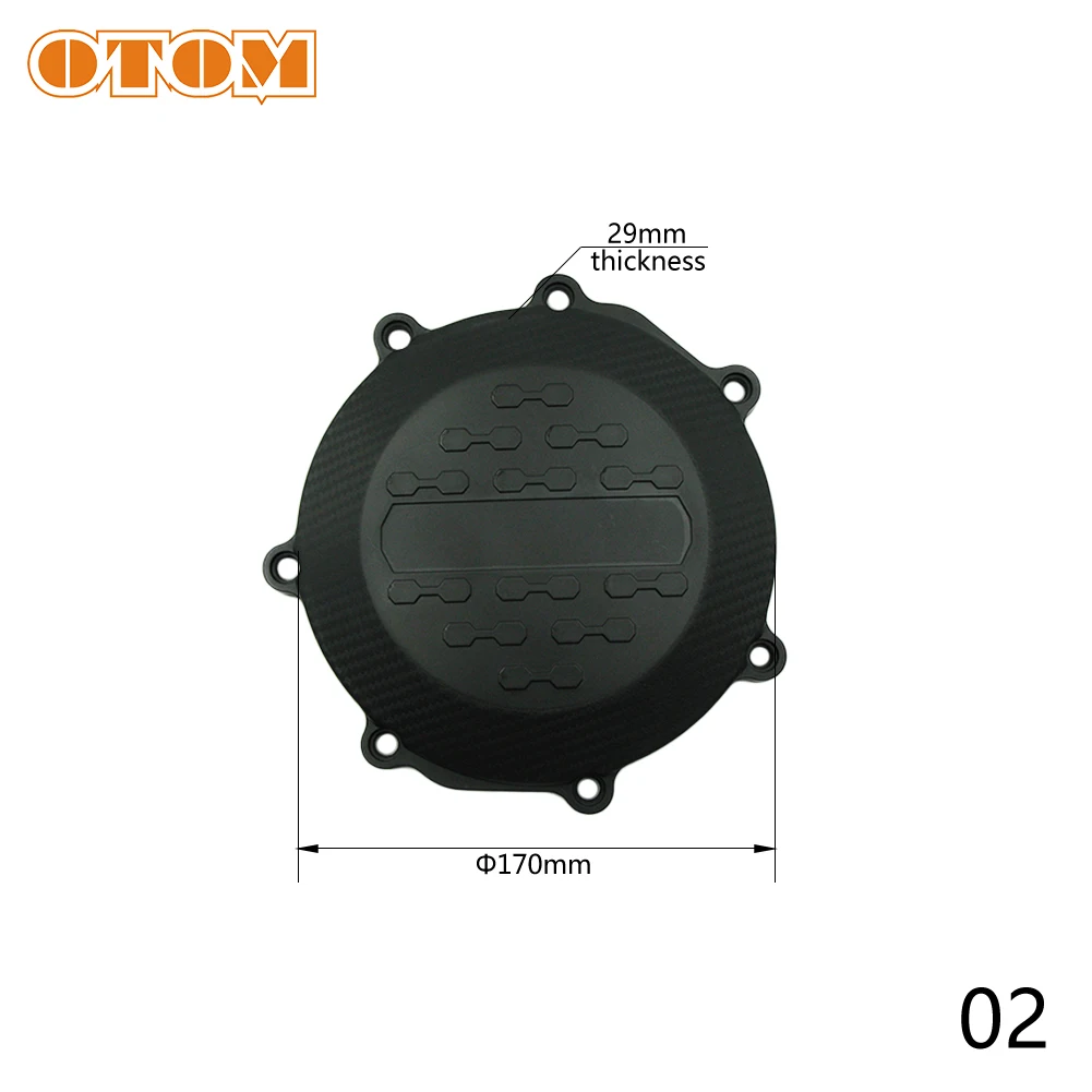 OTOM Motorcycle Clutch Protection Cover Black Motocross Engine Guard Case For YAMAHA WR250F YZ250FX YZ450F YZ450FX WR450F