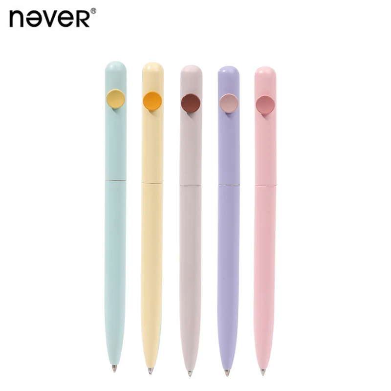 NEVER Metal Gel Ink Pens 0.5MM Black Refill Creative High Value Macaron Stylo With OEM Black/Blue/Red Ink For Xiaomi Metal Pen