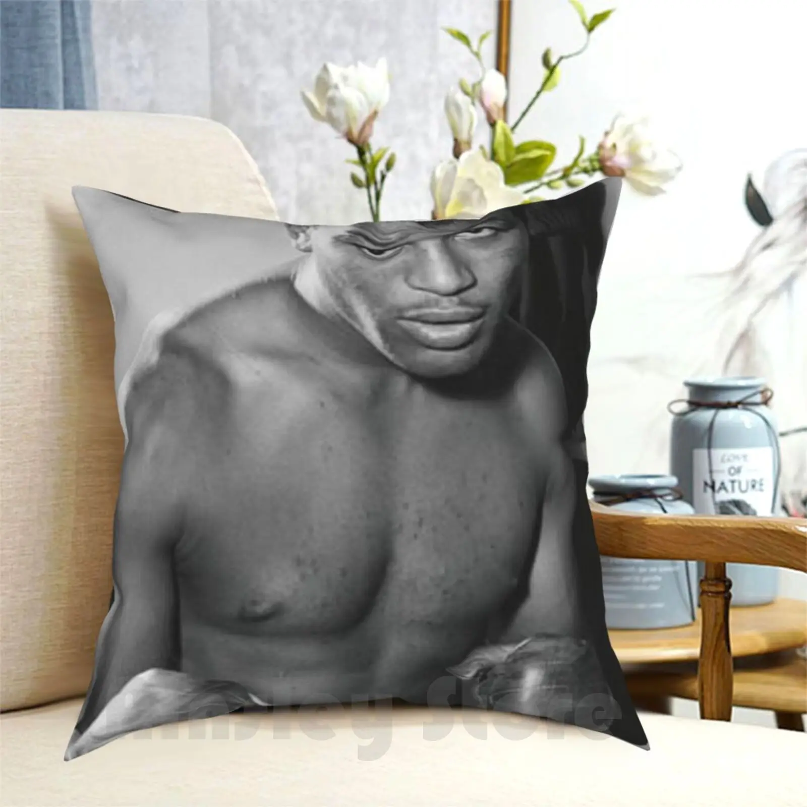 Sugar Ray Robinson Pillow Case Printed Home Soft Throw Pillow Sugar Ray Robinson Boxing Fighting Combat 1940S 40S Retro