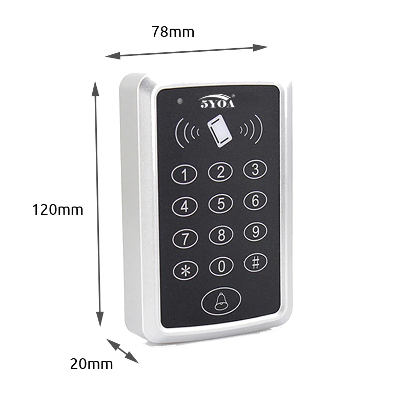 125KHz RFID Access Control Door Lock Digicode Opener Keypad EM Card Reader Access Control System Keyboard System gate opener