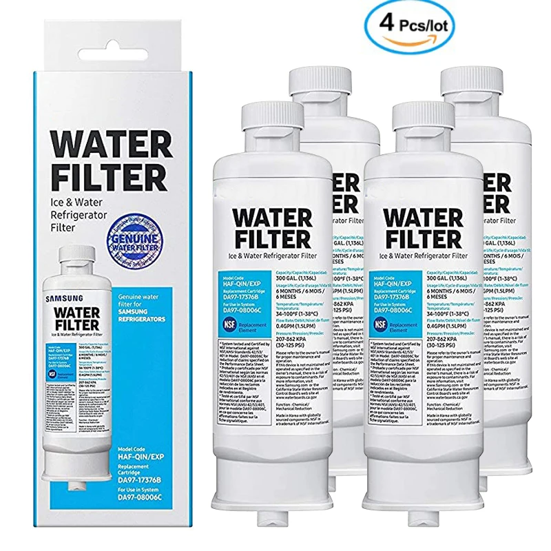 

Replace Samsung DA97-17376B DA97-08006C, HAF-QIN, HAF-QIN / EXP, RF23M8070SG, refrigerator water filter (4 packs)