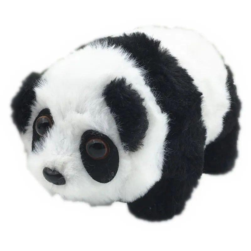 Brinquedo de pelúcia elétrica animais de pelúcia pandas pode chamar e andar robô animal estimação tesouro nacional de china presente do bebê jogos interativos