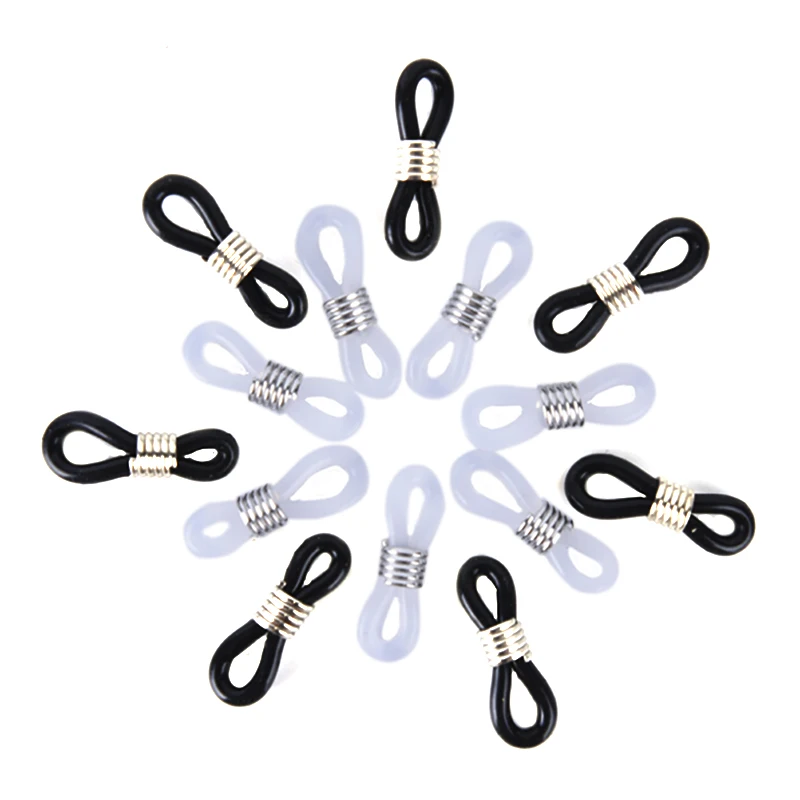 100 Stuks Plastic Siliconen Bril Ketting Antislip Rubber Ring Rubber Ring Riem Oogjes Voor Siliconen Bril Band Touw