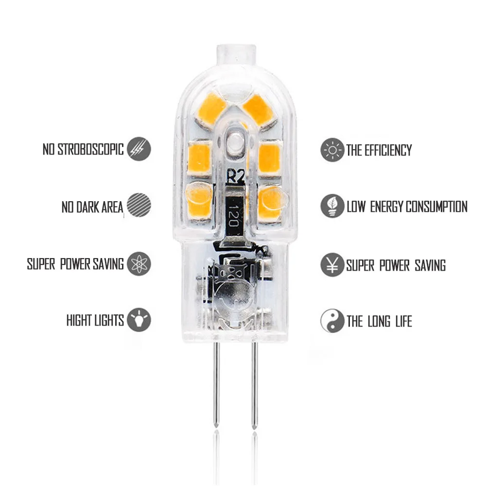 New LED 3W 5W 7W 9W 12W SMD2835 G4 LED Lamp AC/DC 12V Dimming Ceramic Bulb 12/36/51/75/86 LEDs replace 10W 30W 50W Halogen Light