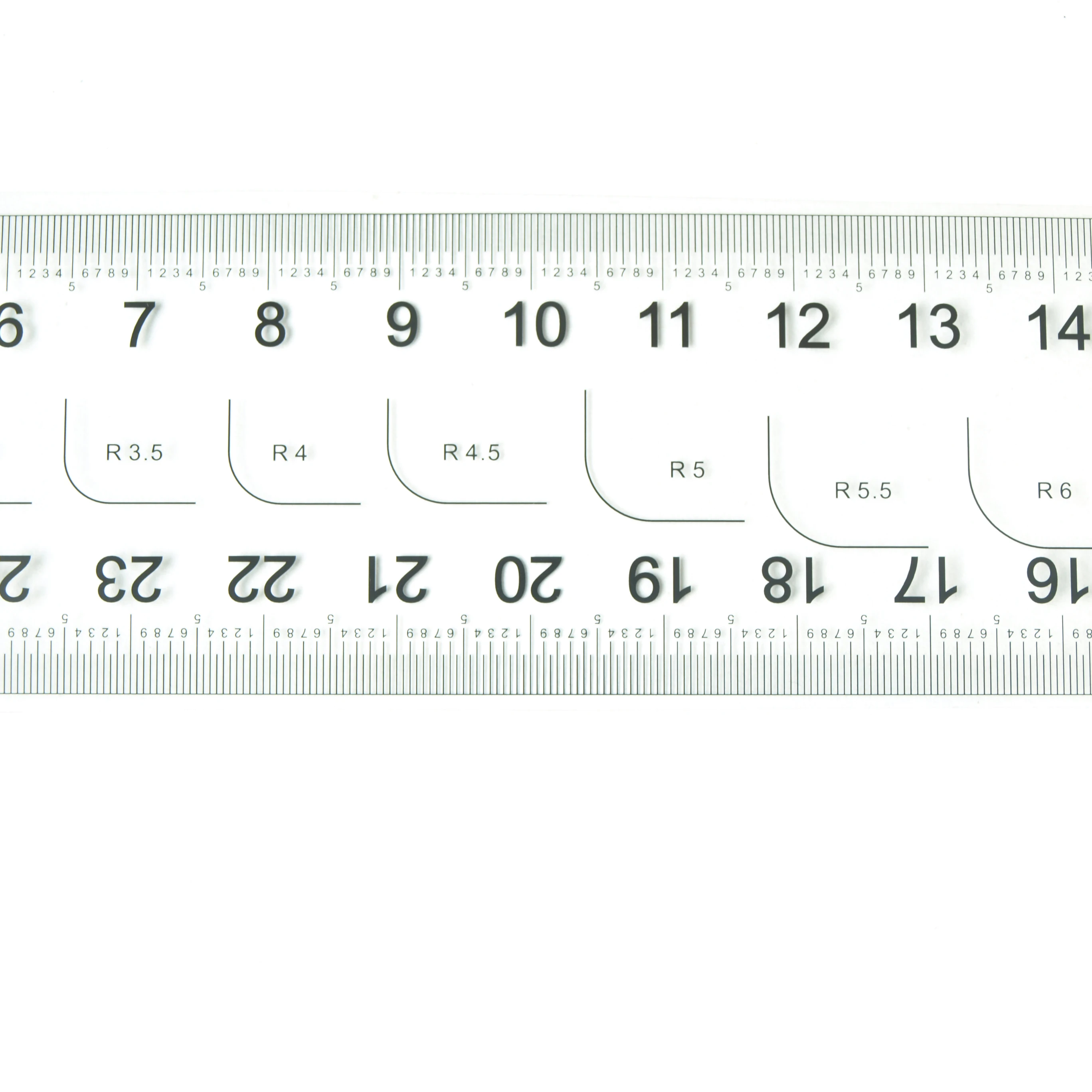 Imagem -02 - Precisão Gauge Transparente Film Ruler Centímetro Polegada Roll Tape Micrômetro Calibração Film Ruler