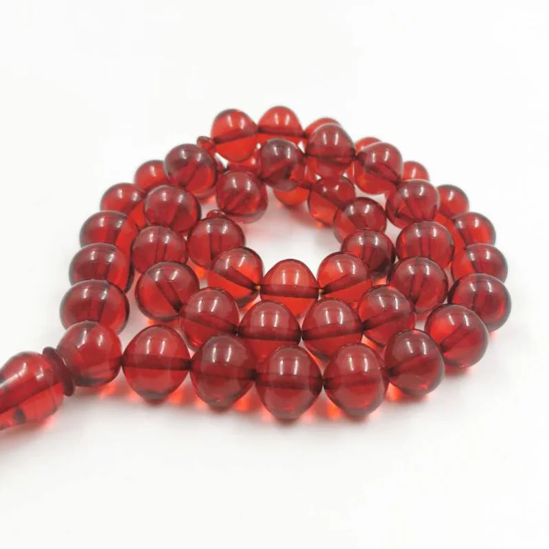 45beads Tasbih Red Resin Muslim Rosary special Tassel Eid Ramadan Gift arab islamic prayer beads saudi arabic bracelet  jewels