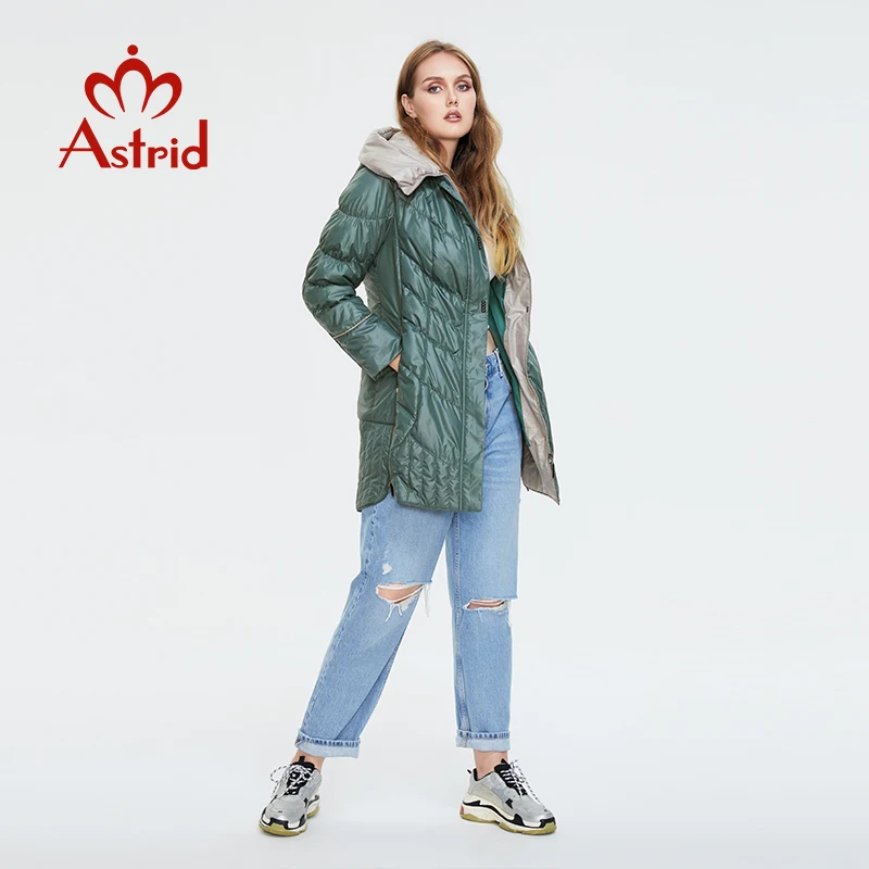 Astrid 2022 winter women\'s jacket women coat Casual female Parkas Hooded Coats solid Plus Size fashion  thin cotton style best