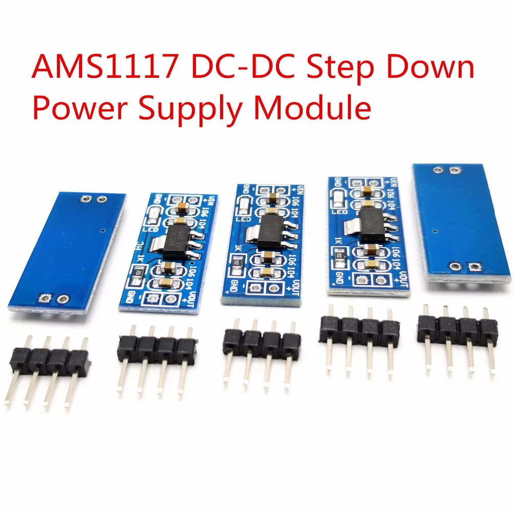 1~10pcs LM1117 AMS1117 4.5-7V turn 3.3V 5.0V 1.5V DC-DC Step down Power Supply Module For bluetooth Raspberry pi