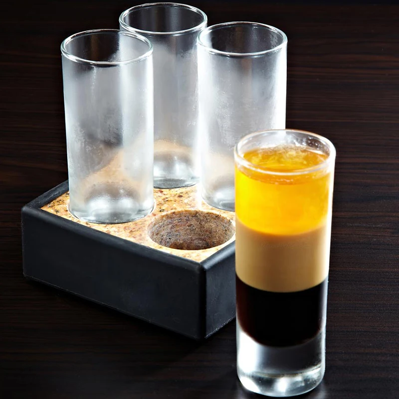 طلقات باردة 6 قطع ، زجاج النار ، كاسات صغيرة ويسكي ، فناجين زجاج صغيرة للسكر ، نظارات جانبية مزدوجة ، أكواب تيكيلا #4