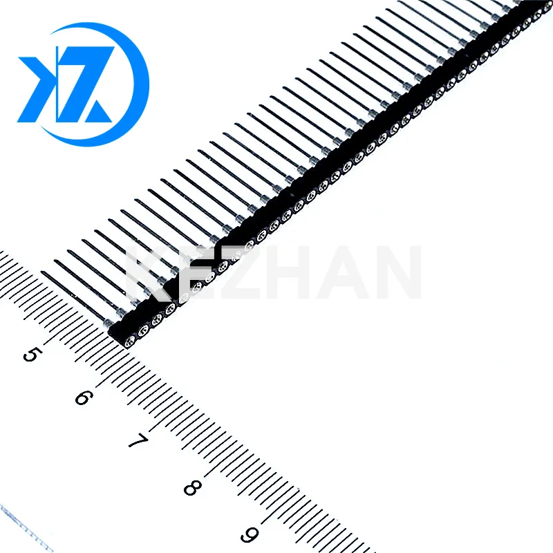 1PCS 2.54mm  Single row Machine Tooled Strip Socket 1x40 Postion Wire Wrap Pins through hole SIP Square Terminals 17.8MM