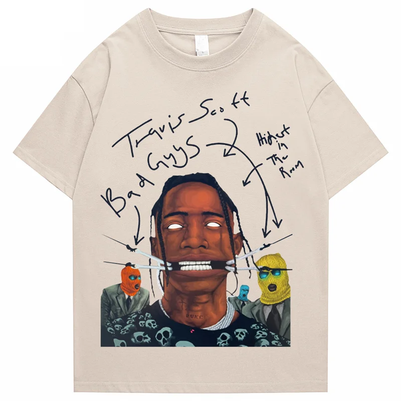 AstroWorld Tour Oversized T shirt men women1:1letter print T Shirts hip hop streetwear kanye west ASTROWORLD Tshirt