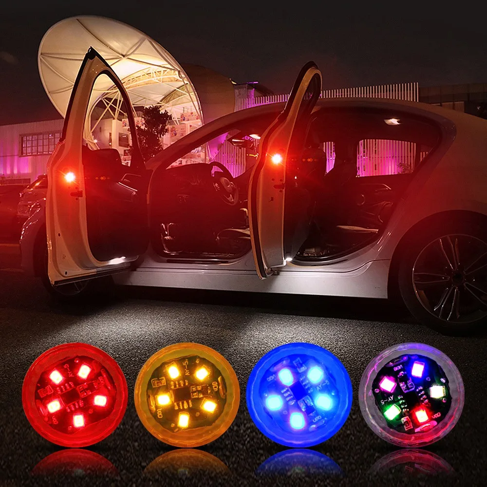 5 LEDs Auto Tür Öffnung Warnung Lichter Drahtlose Magnetische design Strobe Blinkende Anti Hinten-ende Kollision Sicherheit Lampen