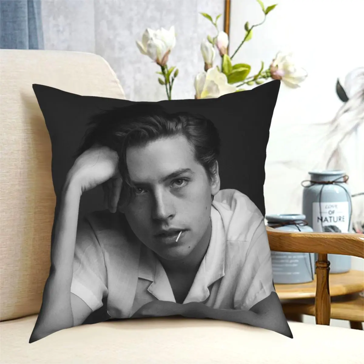 Cole Sprouse Square Pillowcase Pattern Decorative Pillow Case for Bed Cushion Case Wholesale 45x45