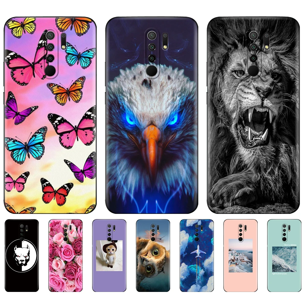 For xiaomi redmi 9 Case Soft Silicon Back Cover Phone Case For redmi 9 Case 6.53 inch etui coque bumper black tpu case