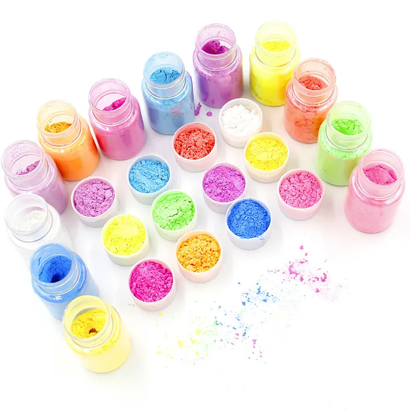 10g Shiny Mica Powder for Lip Gloss DIY Lipgloss Base Mineral Pigment Powder Glossy Cosmetic Eyeshadow Powder Raw Material