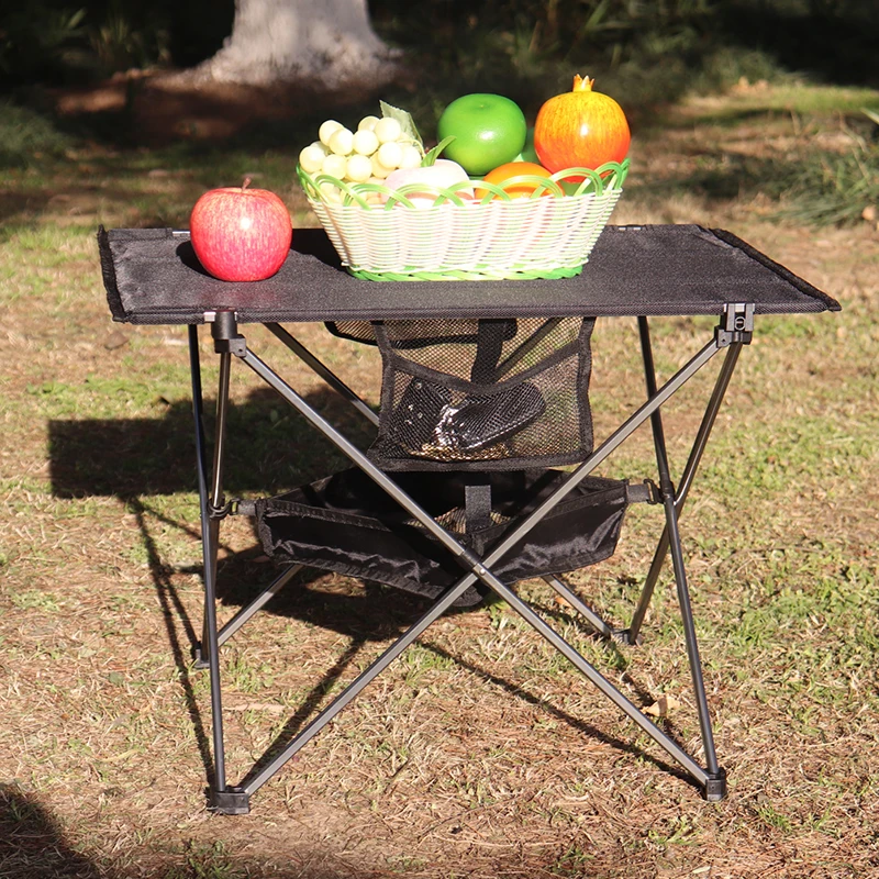 Portable Cloth Camping Folding Table Anti-slip & Anti-falling Design Suitable For Tent Camping & Hiking