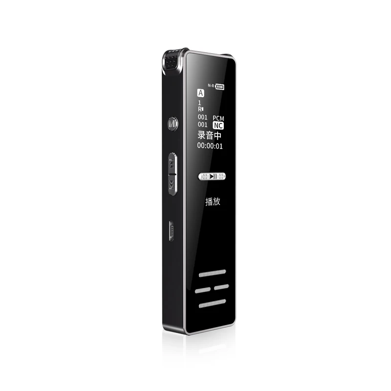 Amoi A2 Professional Dictaphone mini dual microphone portable Voice-active denoise high quality MP3 digital voice Recorder pen