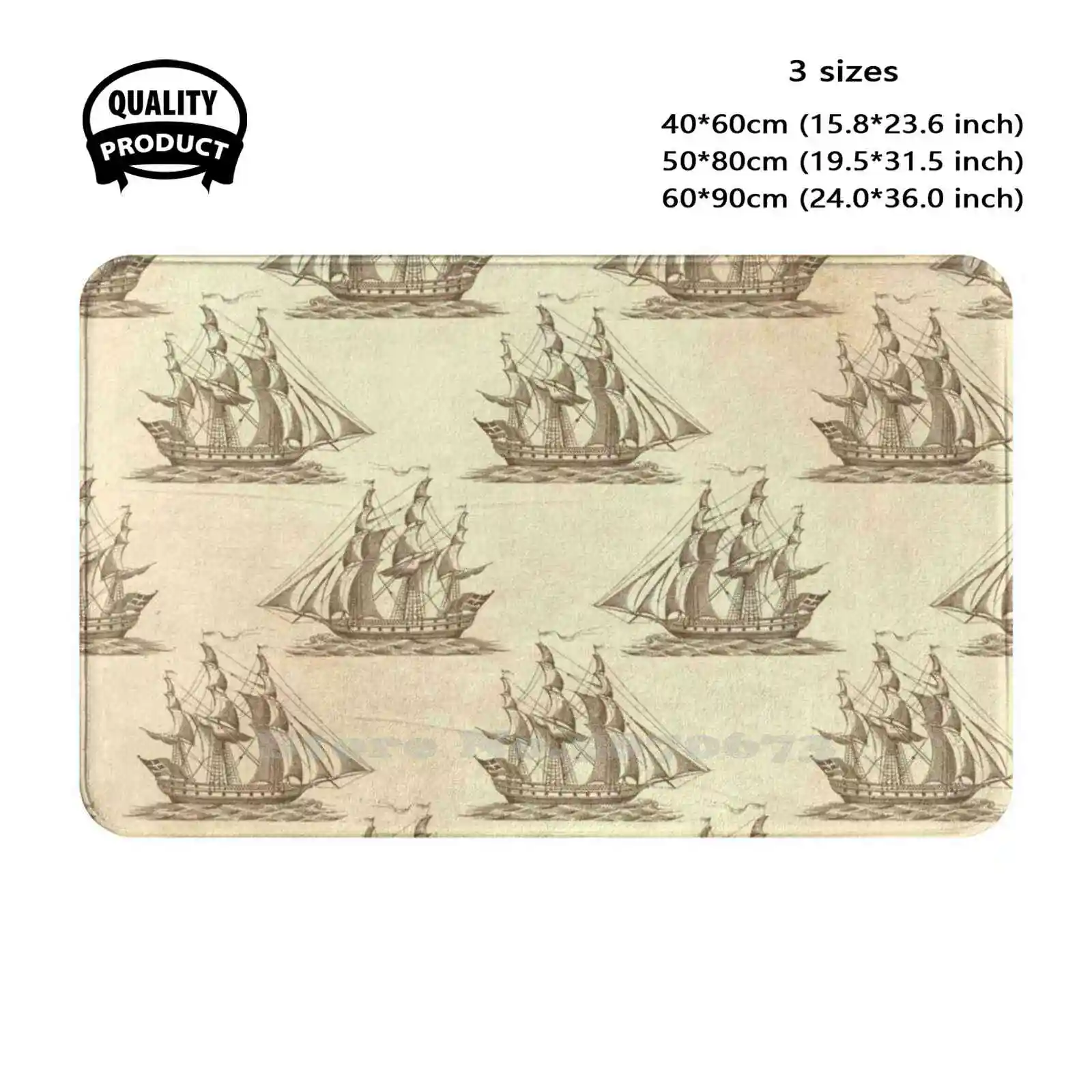 Vintage Pirate Treasure Map Design Soft Cushion Home Carpet Door Mat Car Rug Ship Movie Retro Data Ocean Sea Skull 80S Blue