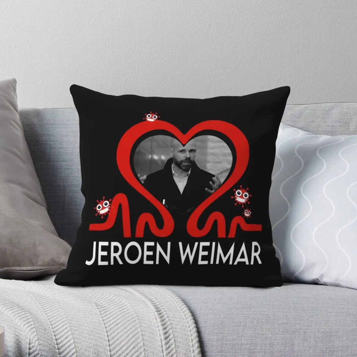 Jeroen Weimar Commander Of The Pandemic Square Pillowcase Polyester Linen Velvet Printed Zip Decorative Home Cushion Cover