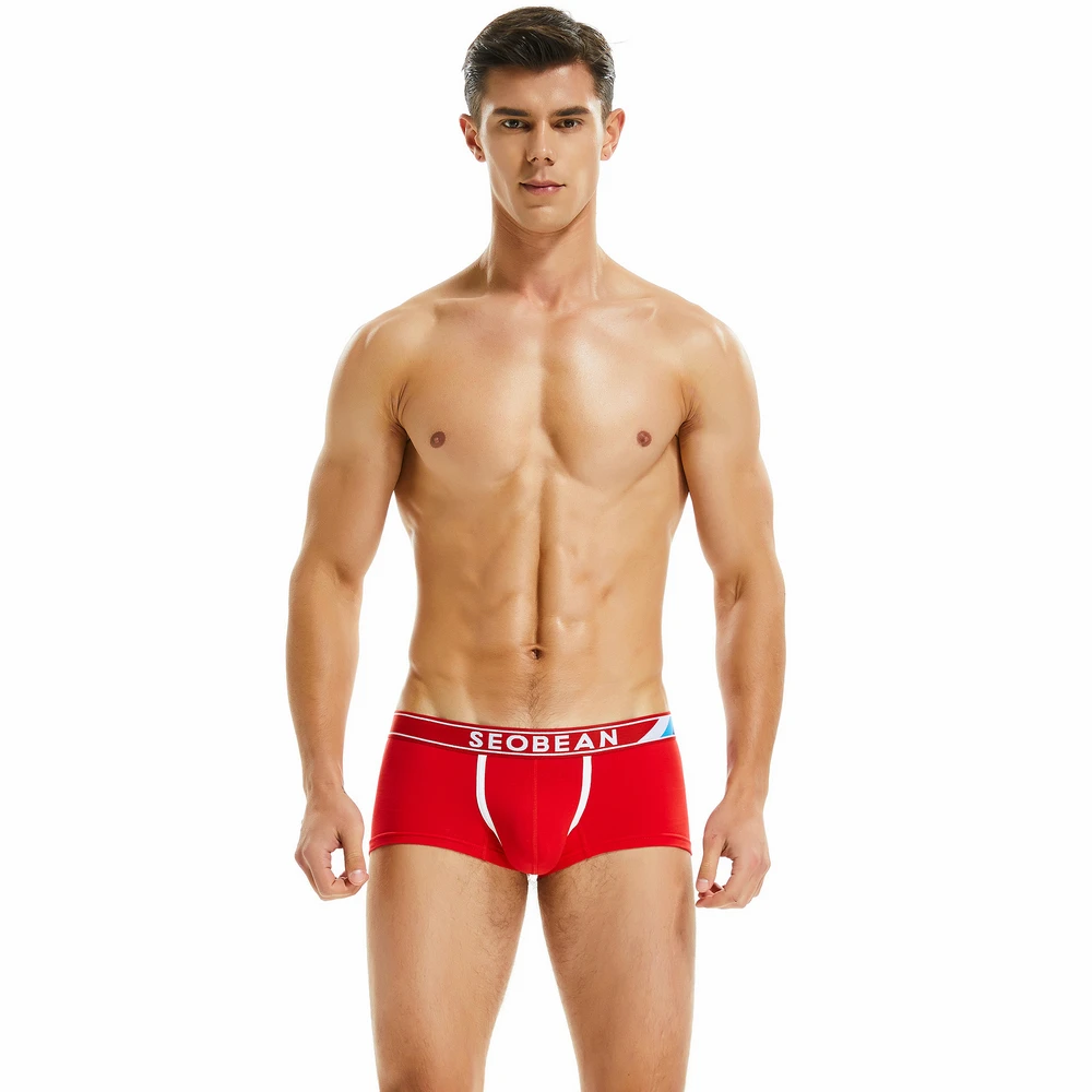 NEW SEOBEAN men\'s sexy Cotton Tracksuit U bag boxer underwear