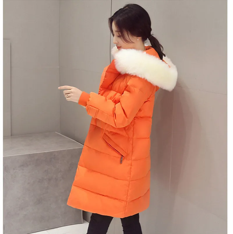 2023 Women's Boollili Down Jacket White Duck Winter Coat Fur Collar Female Jacket Warm Hooded Women Parka Casaco Feminino