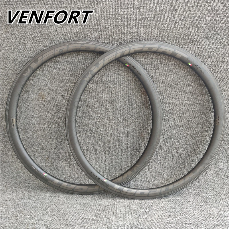 

2Pcs New VENFORT 700C 50mm clincher rim Road bike UD full carbon fibre bicycle wheels rims lightest 27mm width