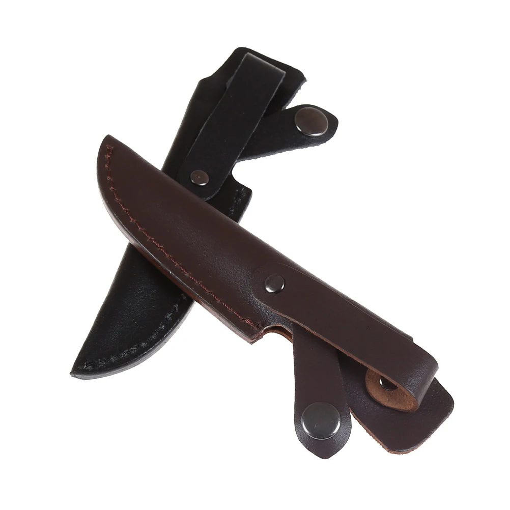 Top Quality Fixed Blade Straight Knife Holder Outdoor Tool Belt Loop Hunt Multi Holster Carry Sheath Leather Scabbard