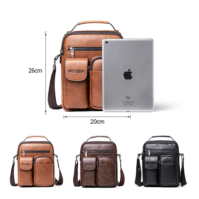 Men Bags Shoulder Bags Crossbody Bag Multi-function Men Handbags Capacity PU Leather Bag For Man Messenger Bags Tote Bag