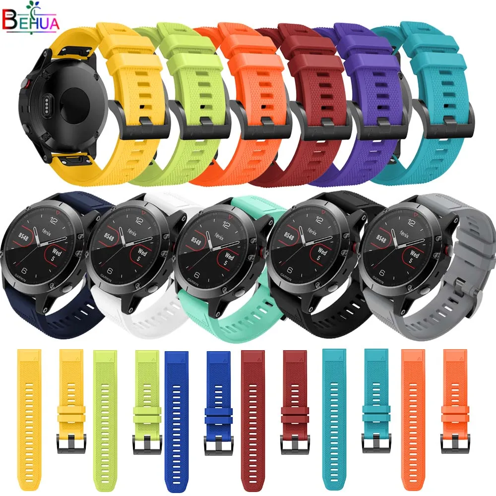 

22mm Watchband Silicone Strap For Garmin Fenix 7 6 6 Pro Fenix 5 5Plus EPIX quatix 7 Smart Watchbands Quick Release WristStrap