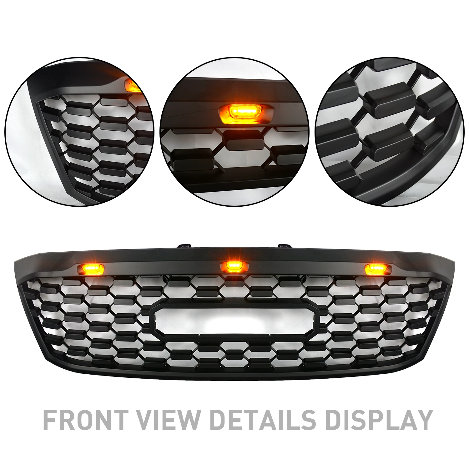 Modified For Hilux Radiator Grille For Hilux Vigo 2006-2008 2009 2010 2011 Front Racing Grill Grills Mesh Front Bumper Grilles