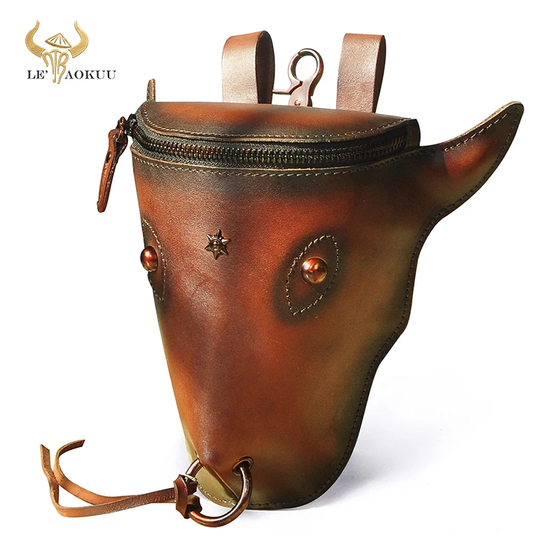 

Soft Genuine Leather Small 6" Phone Pouch Hook Design Fanny Waist Pack Bag Cigarette Case 6" Phone Pouch Waist Belt Bag 835