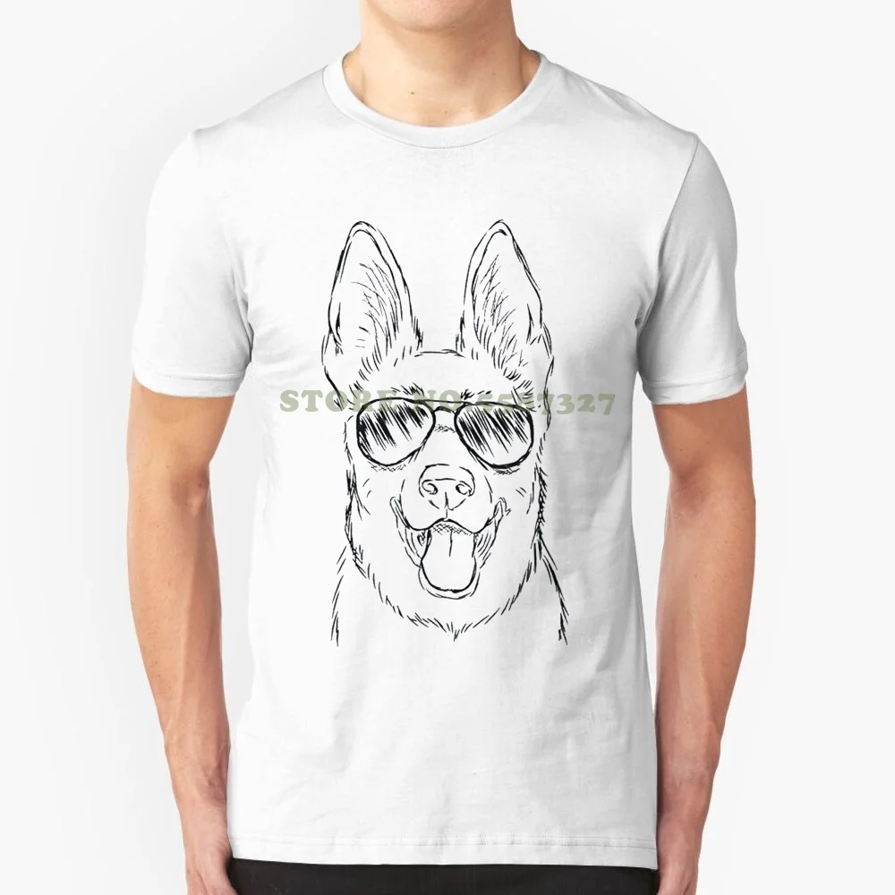 Design T Shirt Men's High Quality Inkopious Men's German Shepherd With Sunglasses T Shirt