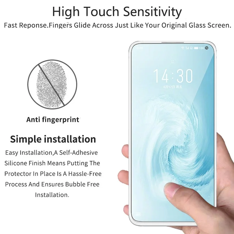 For Glass Meizu 17Pro 18 Pro HD Full Cover Tempered Glass For Meizu 17 18 Pro HD  Glass Film Screen Protector Film