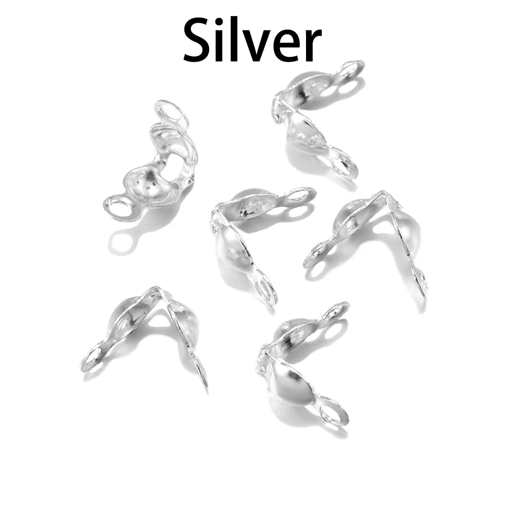 100-200 stücke Stecker Verschluss Fitting 4*7mm Kugel Kette Kalotte Ende Crimps Perlen Stecker Komponenten für DIY Schmuck Machen Supplie – Detail 6