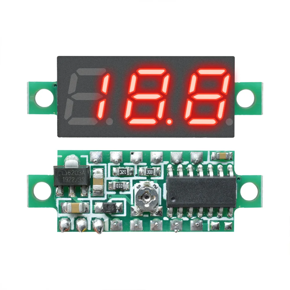 0.28 pollici 3 Fili Voltmetro DC 0-100V Rilevatore di Tensione Meter Auto Auto Mobile di Potere di Controllo di Tensione del Tester pannello Auto