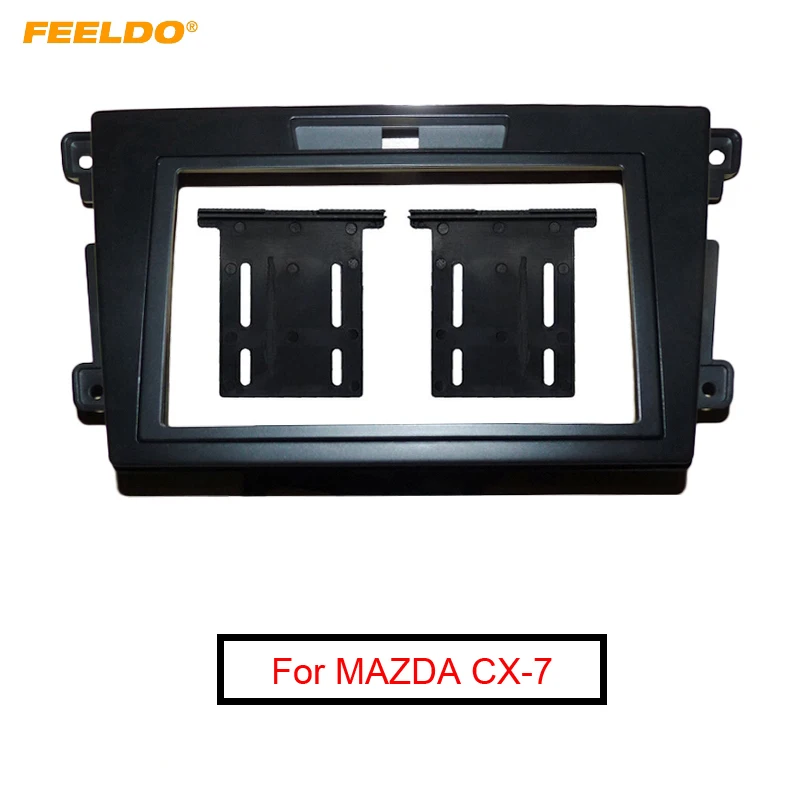 

FEELDO 2-Din Car Stereo Panel Frame Adapter for MAZDA CX-7 2006-2012 CD/DVD Fascia Radio Refitting Dash Plate Frame Bezel