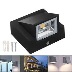 Wykwintny design LED kinkiet pojedynczy klosz 5W 10W COB ganek ścienny kinkiet światło wewnętrzne zewnętrzne oświetlenie krajobrazu AC110 220V