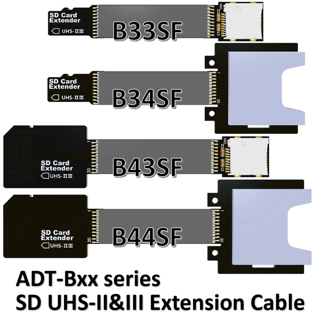 SDHC SDXC UHS-II UHS-III SD Card extender Cable TF  memory card extension FFC EMI flat cord  high speed transmission