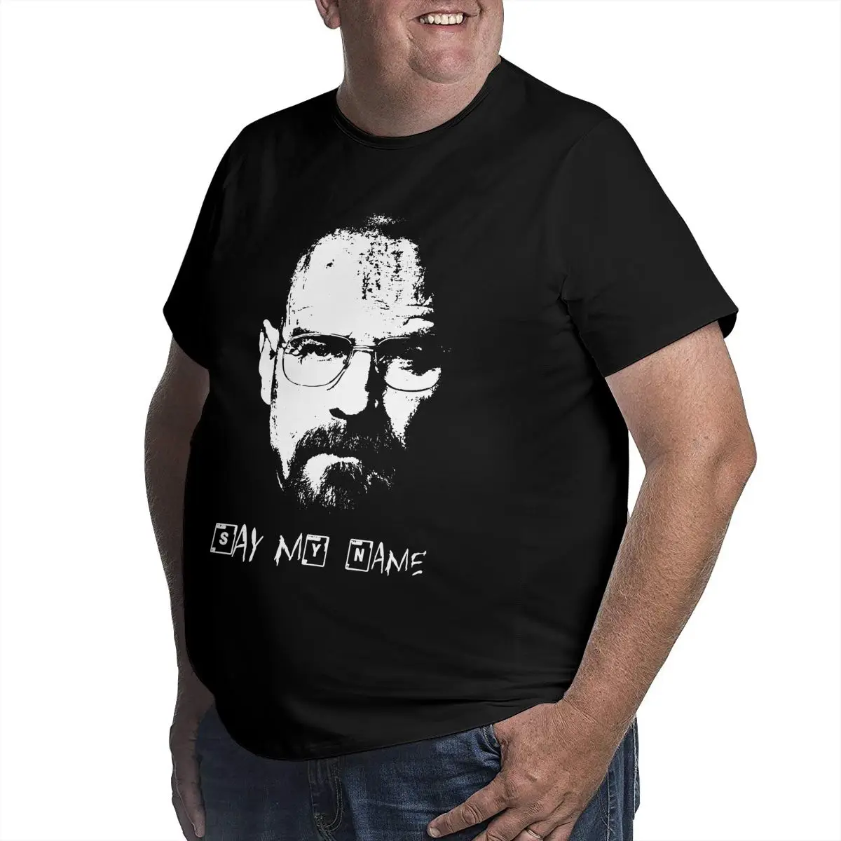 Say My Name Breaking Bad Walter White T Shirts Men Novelty T-Shirt Big Tall Tees Short Sleeve Clothing Oversized 4XL 5XL 6XL