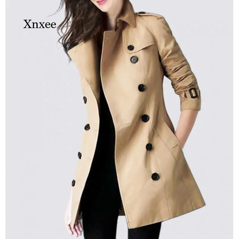 2021 Autumn and Winter Women's New Style Coat Fashion Long-Sleeved Short Double-Breasted Slim Thin Windbreaker Street Casual