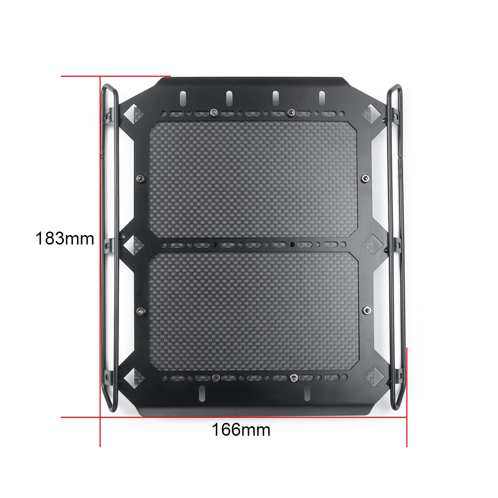 YEAHRUN metallo e fibra di carbonio simulazione portapacchi portapacchi per 1/10 TRX-6 G63 RC Crawler Car Upgrade Parts