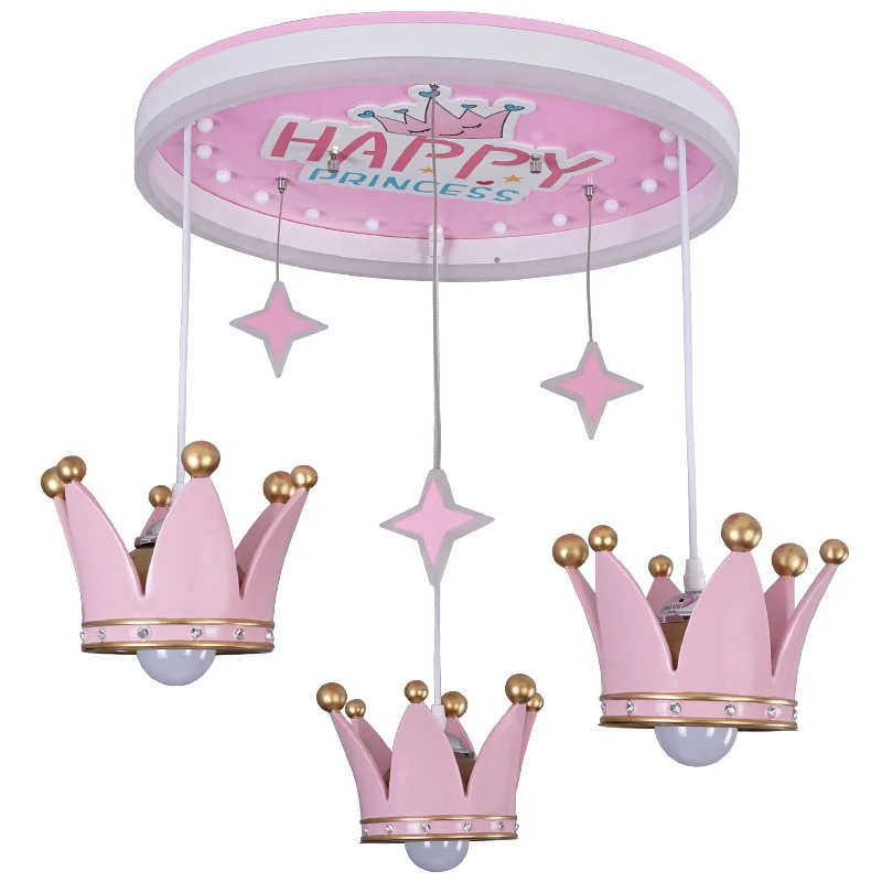 Crown home decoration salon kids bedroom decor led lights for room chandeliers ceiling dining room indoor chandelier lighting