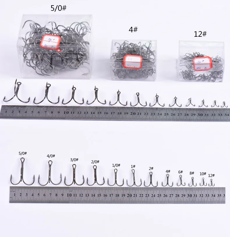 100/50 قطعة/صندوق سوبر شارب ثلاثة مرساة هوك الصيد البحري ثلاثة أضعاف بارب الكربون الصلب الثلاثي السنانير ل تهزهز الكارب الصيد إغراء معالجة
