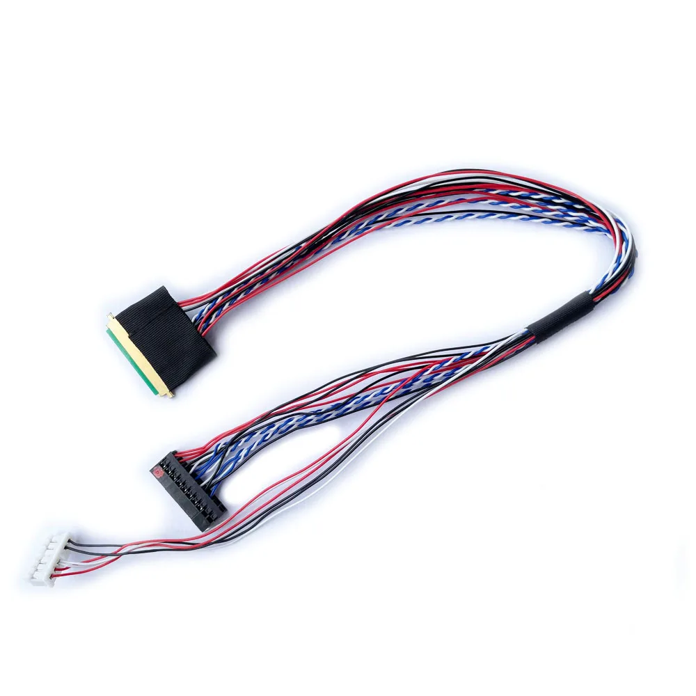 LVDS Cable 40pin 1ch 6bit untuk 15.6 "Layar I-PEX 20453 40P Layar Lcd Kabel 25Cm 40Cm untuk LTN156AT36-D01