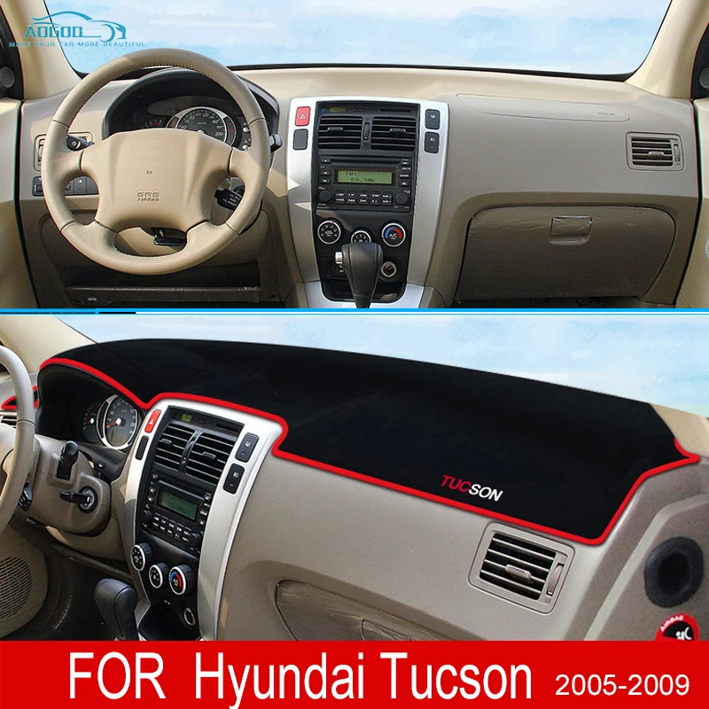 

Противоскользящий коврик JM для Hyundai Tucson 2005 2006 2007 2008 2009, накладка на приборную панель, Солнцезащитный коврик, защитный ковер, автомобильные аксессуары