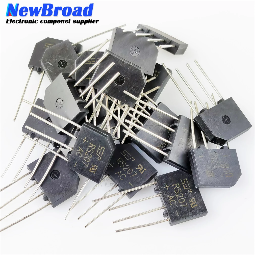 10PCS NEW Rectifier Bridge Pile Flat Bridge RS206 RS207 RS307 RS308 RS402 RS403 RS404 RS405 RS406 DIP-4