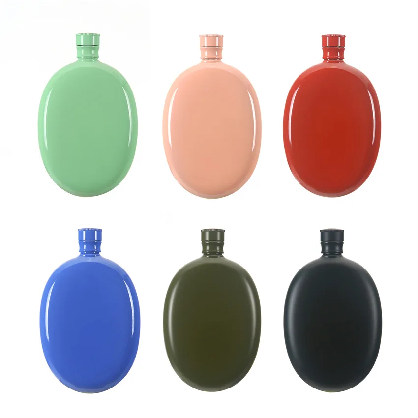 

304 Stainless Steel High-End Hip Flask 90ml Mini Creative Oval Small Flagon Wine Bottle 3oz Ladies Elegant Outdoor Portable